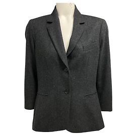 The Row Chaqueta de lana de dos botones gris carbón Gris