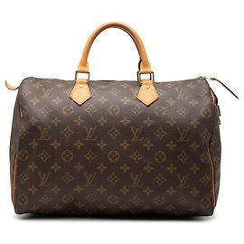 Borsa Boston Louis Vuitton Monogram Speedy 35 Marrone Marrone