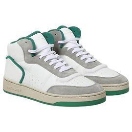 Autre Marque Saint Laurent Baskets montantes SL 80 Blanc Vert Gris