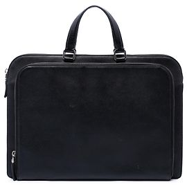 Borsa business Prada Saffiano nera Nero