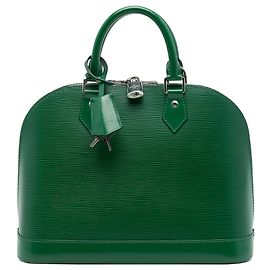 Green Louis Vuitton Epi Alma PM Handbag Green