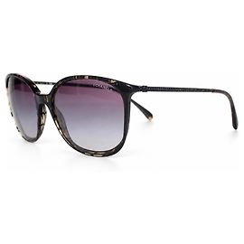 Chanel, Lunettes de soleil à imprimé graphique avec strass Noir