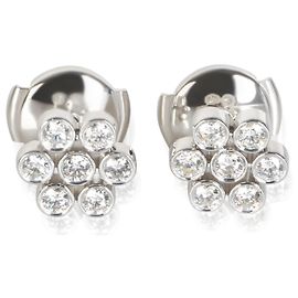 Pendientes Tiffany & Co. de platino con cluster de diamantes Otro
