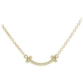 Autre Marque Colar Tiffany T Smile Micro Size Dourado