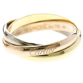 Anel Cartier Trinity Dourado