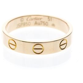 Cartier Mini Love Ring in Pink Gold Golden
