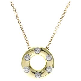 Autre Marque Collier Tiffany Dots Circle en diamants Doré