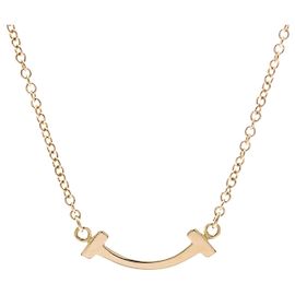 Autre Marque Tiffany T Smile Micro Size Halskette in Roségold Golden