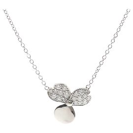 Autre Marque Collar Mini Diamond Tiffany Paper Flower Plata