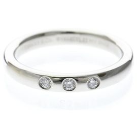 Autre Marque Anillo Stacking Band Tiffany en Platino Plata