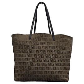 Sac à main Fendi Roll Bag en toile monogramme Marron