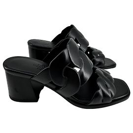 Hermès — Sandales Gaby 60, Nappa Noir, T.35 Noir