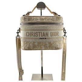 Dior Vanity — Lona Tejida Blanca y Dorada Blanco