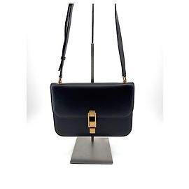 Saint Laurent — Le Carré Satchel, Cuir Noir Noir