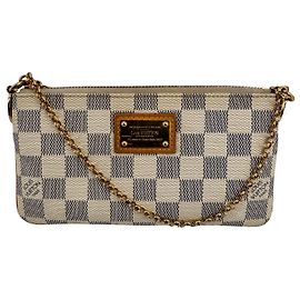 Louis Vuitton — Pochette Mila PM, Damier Azur Weiß