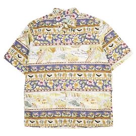 Autre Marque Camicia hawaiana in cotone Reyn Spooner Beige Blu navy