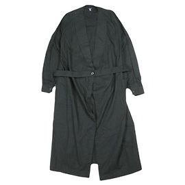Autre Marque Art de V. Robe Coat Cotton Coat Azul Otro