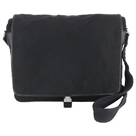 Prada Tessuto Nylon Schultertasche/Messenger Bag Schwarz