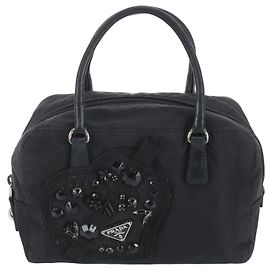 Borsa Prada Tessuto Nylon con logo triangolare Nero