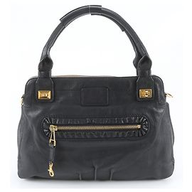 Sac à épaule en cuir Chloé Margaret Noir