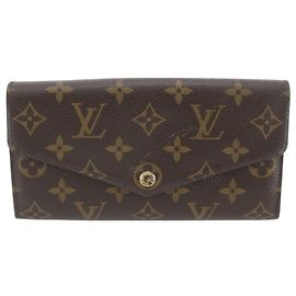 Louis Vuitton Monogram Portefeuille Sarah Long Wallet Marrone