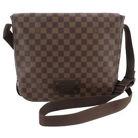 Bolso de hombro Louis Vuitton Damier Brooklyn MM Damier ebene