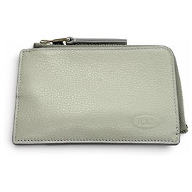 Tod's Kartenetui aus Leder in Hellgrau Grau