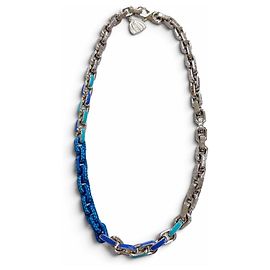 Louis Vuitton Yayoi Kusama 2023 Model Pumpkin Necklace Silvery Blue
