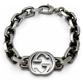 Bracciale Gucci in Argento 925 con Charm Interlocking G Argento