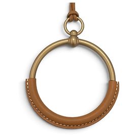 Hermès Collana Grand Loop Hermes in pelle Gold Bronze D'oro Bronzo