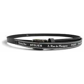 Ceinture en cuir Christian Dior Atelier Logo Noir