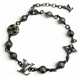 Louis Vuitton Gunmetal Charm Bracelet Metallic