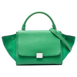 Céline Bolso Trapeze Celine de piel verde Small Verde