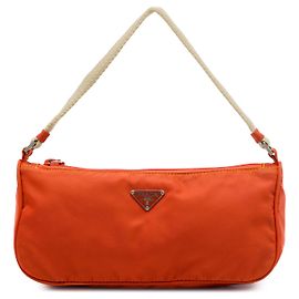 Pochette Prada em Tessuto Laranja Laranja