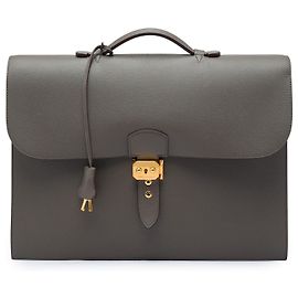 Hermès Brown Epsom Sac A Depeches 38 Marron Taupe