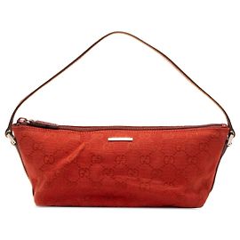 Gucci Red GG Canvas Boat Rosso
