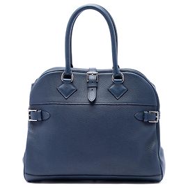 Hermès Blue Clemence Atlas 35 Blau