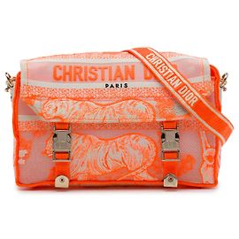 Sac Messenger Diorcamp Petit en Toile de Jouy Brodée Orange Dior Orange