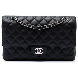 Chanel Black Medium Classic Caviar Double Flap Black