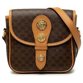 Céline Borsa a tracolla Celine Brown Macadam Coated Canvas Marrone