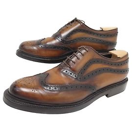 SCARPE BERLUTI JAMES ELLIPSE 8 42 RICHELIEU PELLE + CALZATURE Marrone