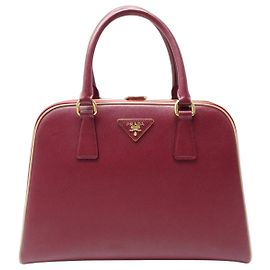 BORSA A MANO PRADA PYRAMID FRAME BL0808 IN PELLE SAFFIANO ROSSO BICOLORE BAG Rosso