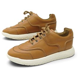 Hermès CHAUSSURES HERMES TURN 191130Z BASKETS EN CUIR MARRON HAVANE 39 SNEAKERS Marron