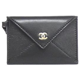 Chanel AP5041 Kartenetui aus Lammleder Schwarz