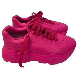 Dolce & Gabbana Sneakers chunky basse in pelle rosa Rosa
