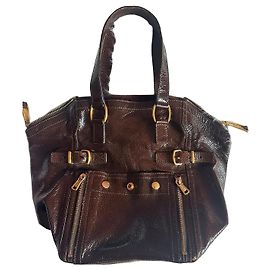 Yves Saint Laurent Muse Two borsa a mano in pelle marrone Marrone scuro