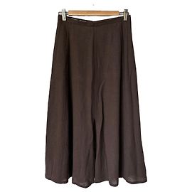 Giorgio Armani Brown Linen Maxi Skirt Brown
