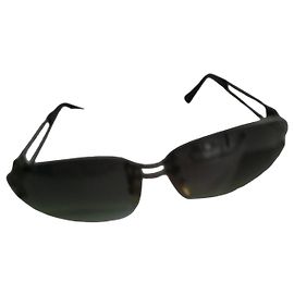 Versace occhiali da sole Medusa in metallo e plastica nera Nero Altro