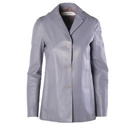 Calvin Klein Collection Grey Calfskin Leather Blazer Other Purple