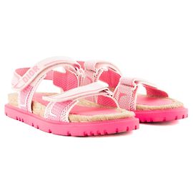 DIOR - Sandálias Dioract Dior em lona e ráfia rosa (T41,5) Rosa